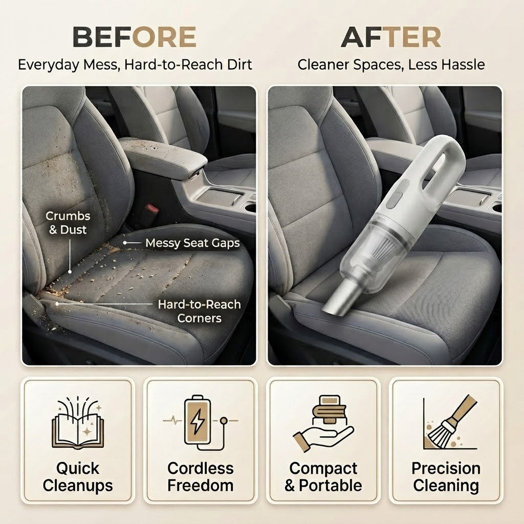RivetNest Cordless Handheld Mini Vacuum Cleaner