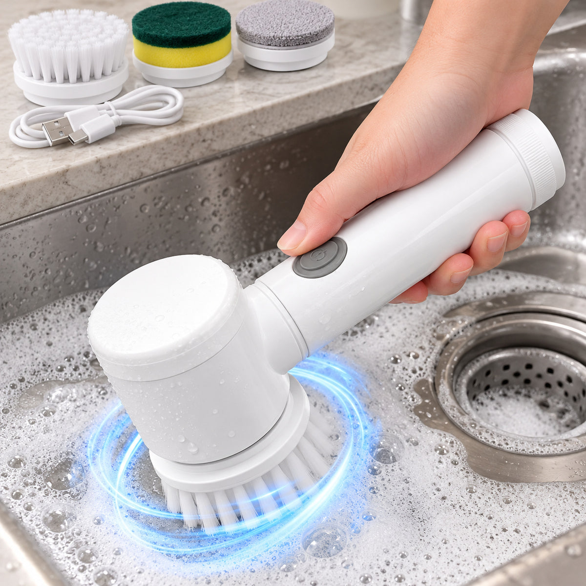 RivetNest PowerScrub Electric Cleaning Brush