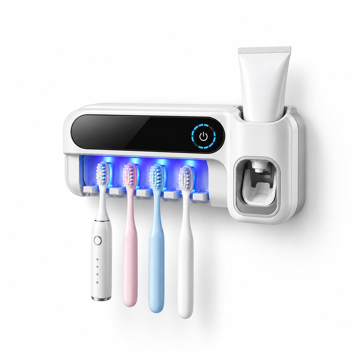 RivetNest CleanSmile UV Toothbrush Sanitizer & Automatic Toothpaste Dispenser